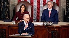 A vice-presidente Kamala Harris e o Presidente Joe Biden no Congresso dos EUA