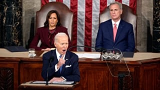 A vice-presidente Kamala Harris e o Presidente Joe Biden no Congresso dos EUA