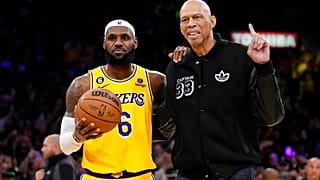 Numeri uno assoluti: LeBron James e Kareem Abdul-Jabbar. (Los Angeles, 7.2.2023)