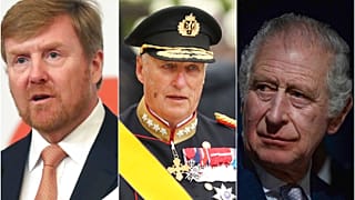 Hollanda Kralı Willem-Alexander (solda) Norveç Kralı V. Harald (orta) İngiltere Kralı 3. Charles