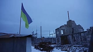 Gorenka, Ruinen unter einer Schneedecke