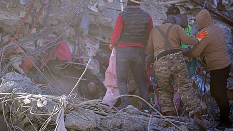 Les gravats après le séisme qui a touché la Turquie et la Syrie