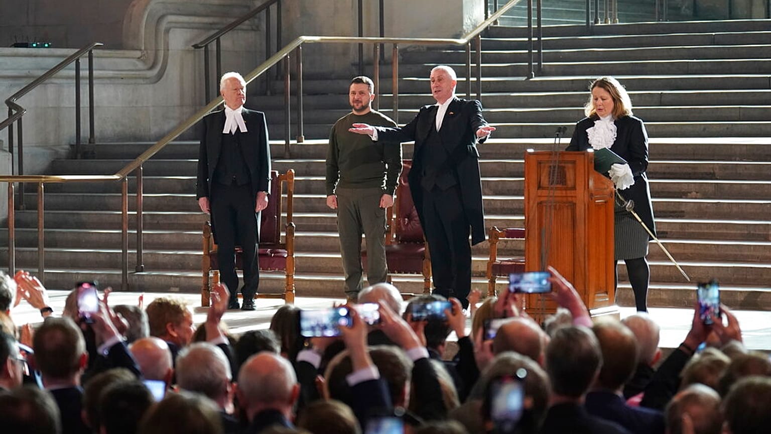 Zelenski ovacionado por el Parlamento británico, Londres, Reino Unido