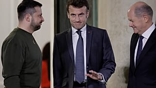 Zelenski junto a Macron y Scholz