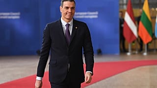 Pedro Sánchez a su llegada a la cumbre europea.