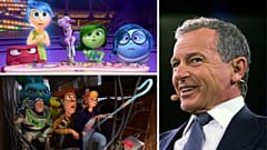 Disney CEO Bob Iger (right) announces multi-billion dollar cost saving restructuring and sequels to some of the company's biggest animated franchises