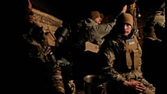 Ukrán frontkatonák Bahmut térségében február 8.-án