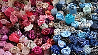 A pile of fabric