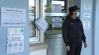 A polling station in Cyprus, February 5, 2023