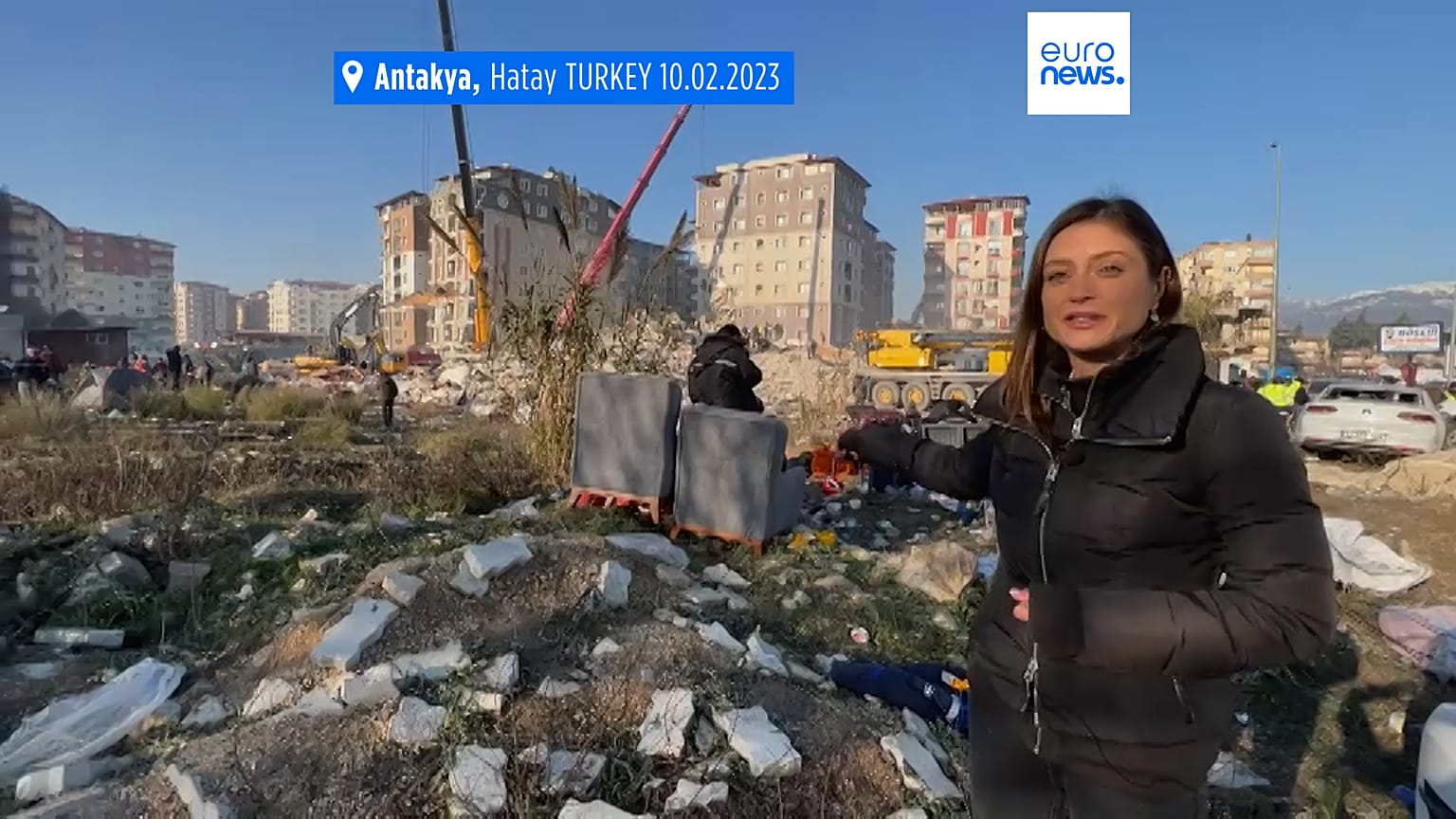 Euronews’ international correspondent Anelise Borges in Antakya, Turkey. 