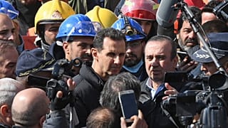 Foi a primeira aparição pública de Bashar al-Assad depois dos sismos