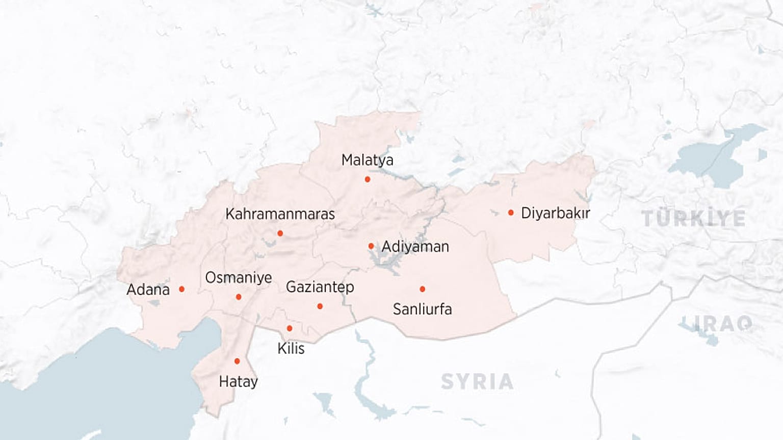 6 Şubat depreminde etkilenen iller