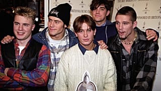 British pop group Take That from left Gary Barlow, Howard Donald, Mark Owen, Robbie Williams and Jason Orange in 1993