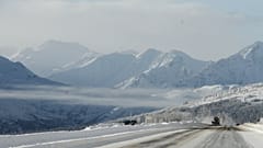 Foto de archivo del glaciar de Matanuska cerca de Sutton, Alaska,