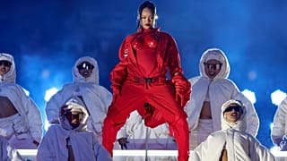 Rihanna performs during the halftime show at the NFL Super Bowl 57 football game, Sunday, February 12. 