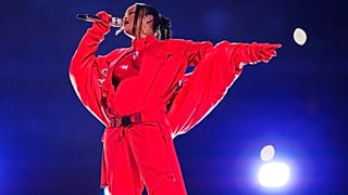 Rihanna performs during the halftime show at the NFL Super Bowl 57 