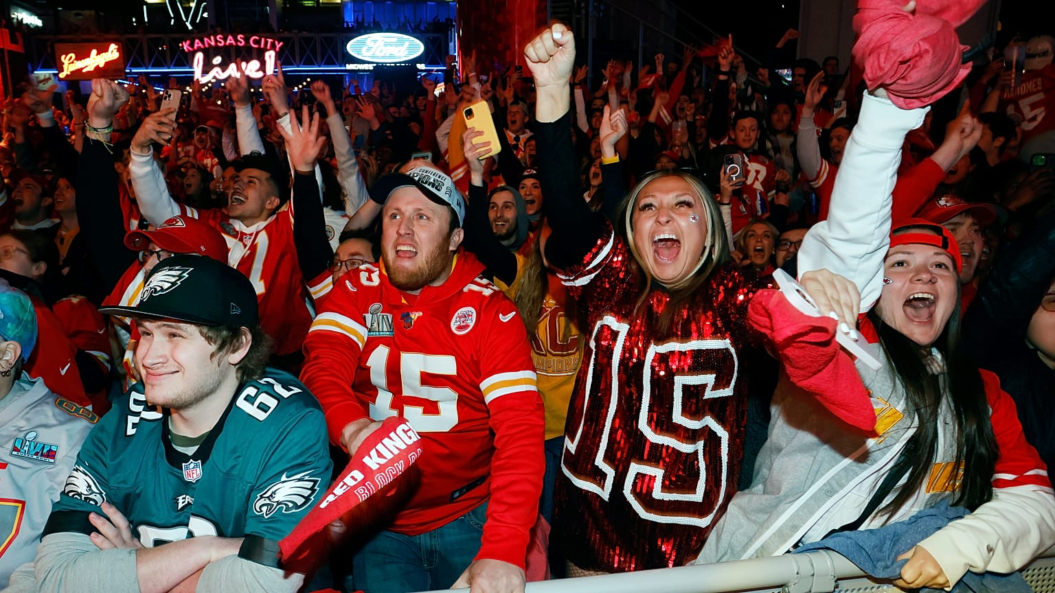Seguidores de la Super Bowl. 