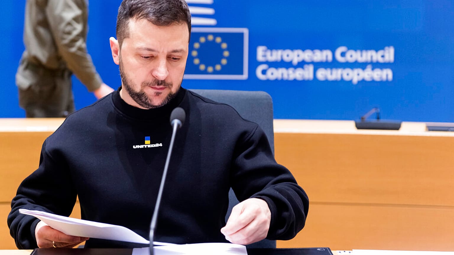 Ο Βολοντίμιρ Ζελένσκι στις Βρυξέλλες