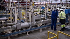 Operators work at Enagas regasification plant, the largest LNG plant in Europe, in Barcelona, Spain, March 29, 2022.