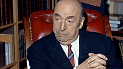 Nobel Prize winning poet Pablo Neruda sits in Paris France. Neruda was awarded his Nobel in 1971.