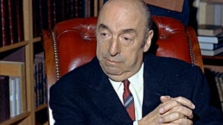 Nobel Prize winning poet Pablo Neruda sits in Paris France. Neruda was awarded his Nobel in 1971.