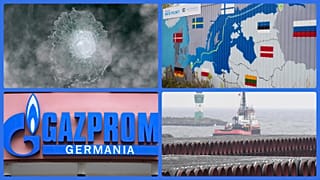 Földgáz bugyog fel az Északi Áramlat vezetékből, az Északi Áramlat térképe, a Gazprom német kirendeltsége, az Északi Áramlat 2 lefektetése
