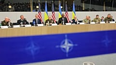 La mesa redonda del Consejo del Atlántico Norte de ministros de Defensa de la OTAN en la sede de la OTAN en Bruselas, el martes 14 de febrero de 2023.