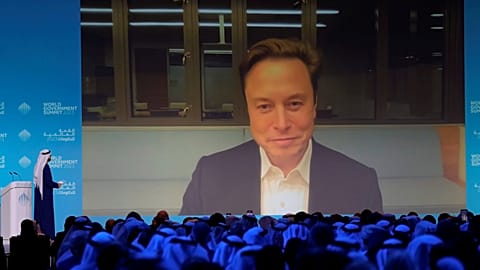 Elon Musk talks virtually to the World Government Summit in Dubai