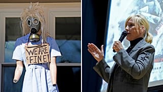 Concerned residents attended a town hall meeting held by activist Erin Brockovich after a toxic freight train derailment in East Palestine, Ohio.