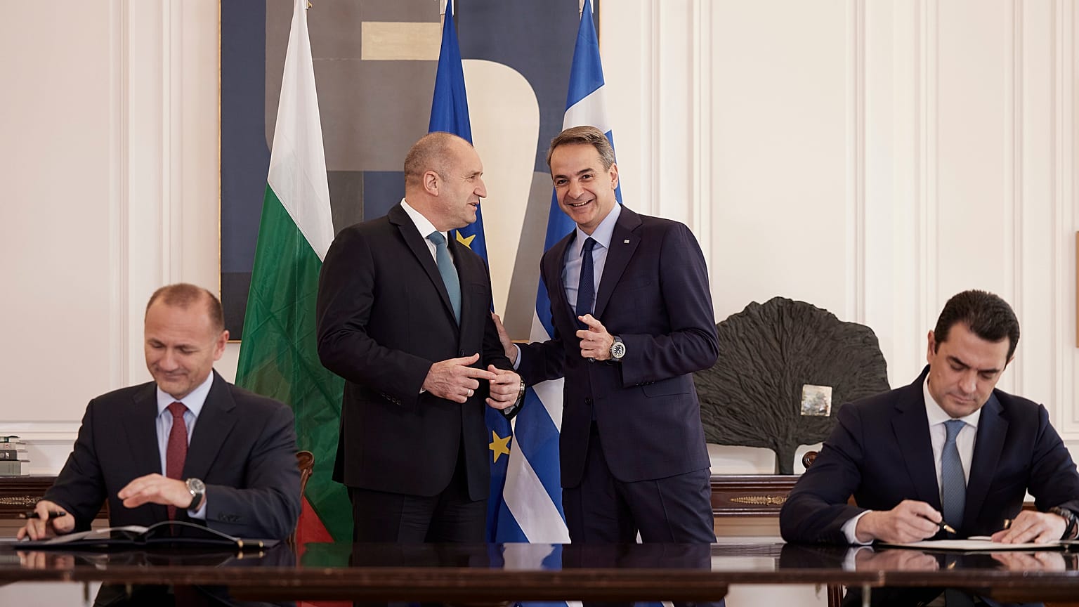 Ρούμεν Ράντεφ και Κυριάκος Μητσοτάκης