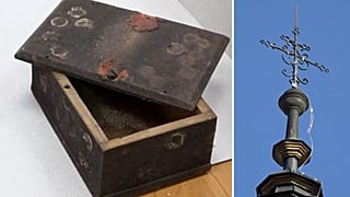 What was found inside a recently discovered 188-year-old time capsule box?