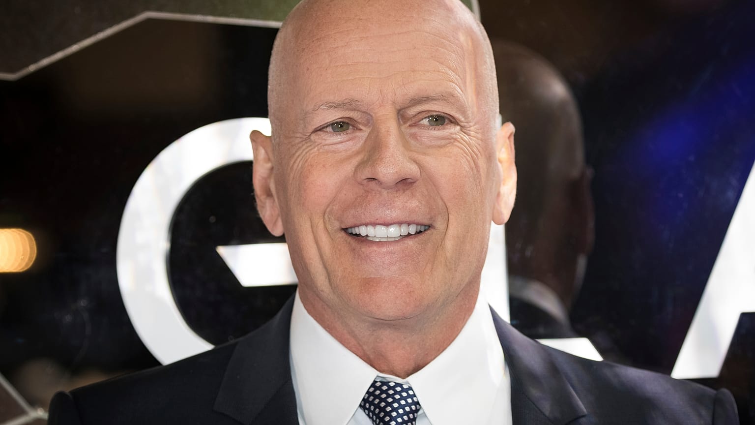 Bruce Willis attends the London premiere of the film Glass, 2019.  