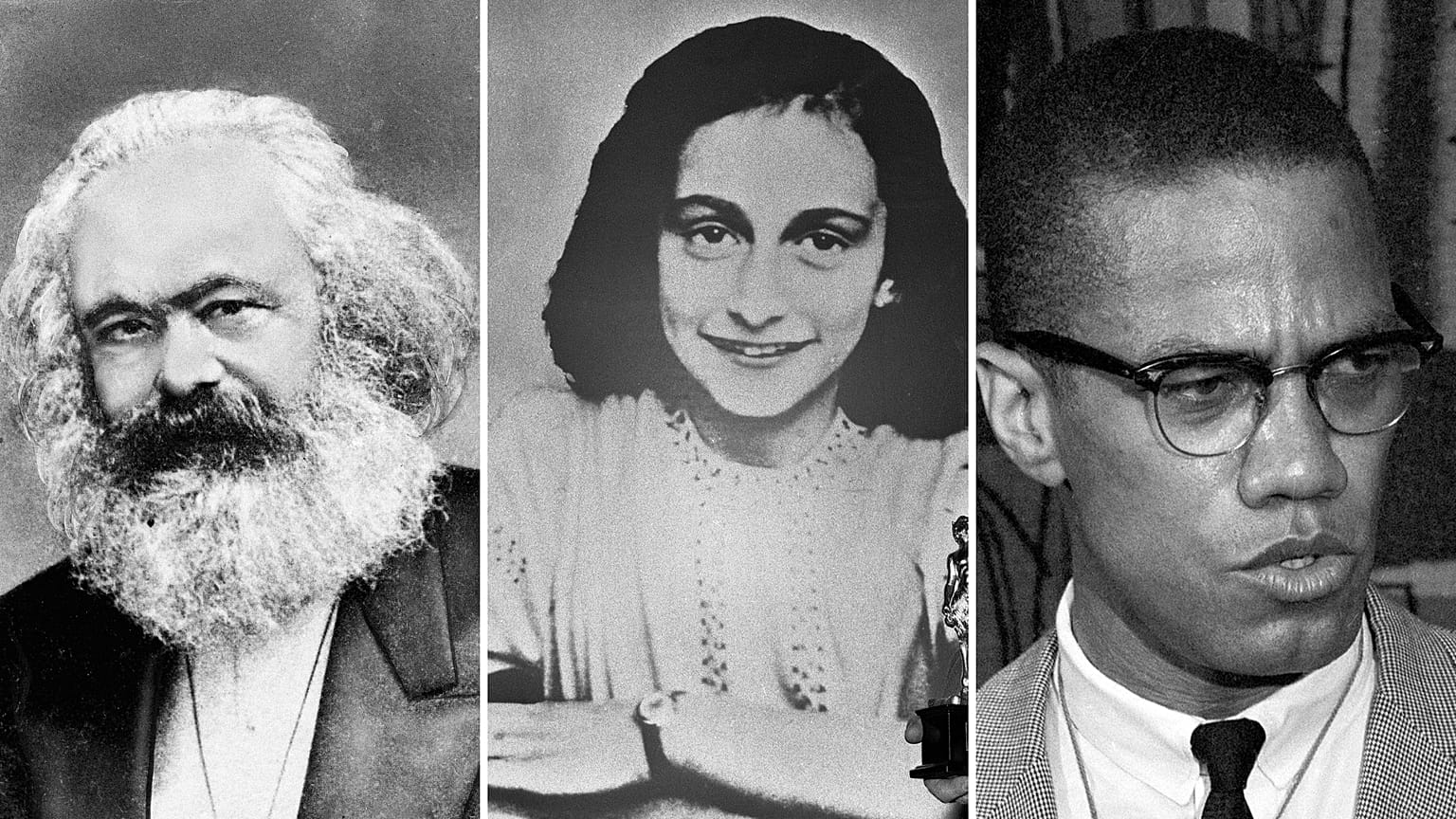 Karl Marx, Anne Frank, Malcolm X
