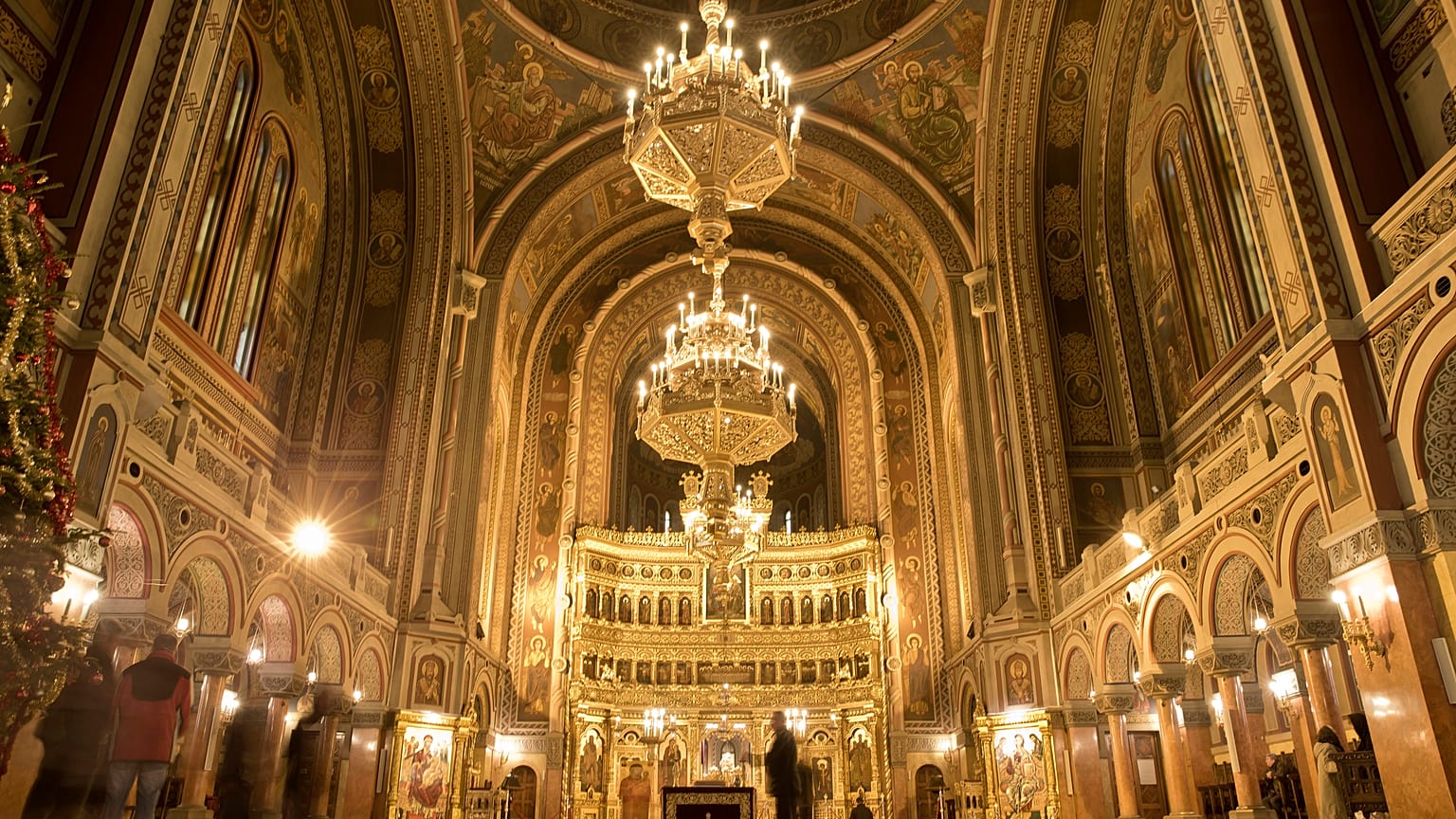Blick in die Kathedrale der Heiligen drei Hierarchen von Timişoara