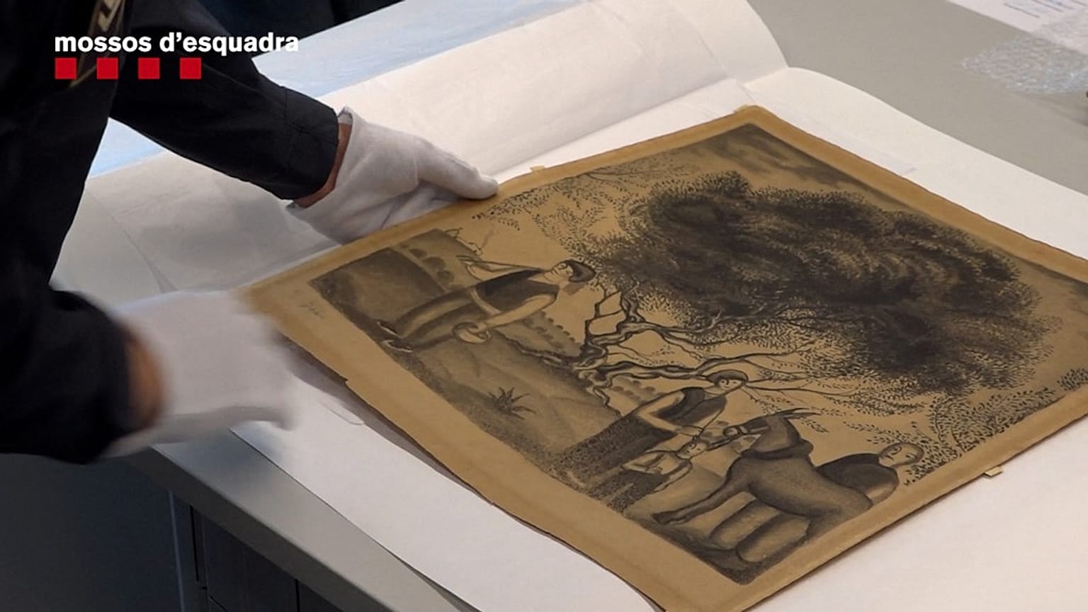 Salvador Dali'nin çalınan iki çiziminden biri