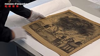Salvador Dali'nin çalınan iki çiziminden biri