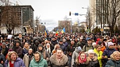 Oroszbarát tüntetők Kisinyovban 