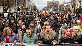 Manifestação contra o elevado custo de vida na Moldávia