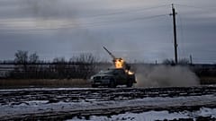Abschuss einer Rakete in der Ostukraine