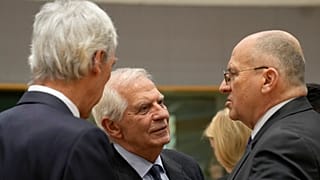 Глава европейской дипломатии Жозеп Боррель в Брюсселе, 20 февраля 2023 г.