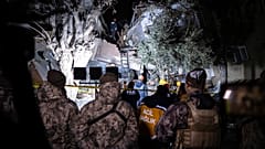 Un bâtiment détruit dans la province d'Hatay, en Turquie, lundi 20 février 2023