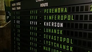 La stazione ferroviaria di Kiev, un anno dopo. 