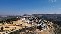 Una imagen de Cisjordania con colonias israelíes