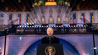 Joe Biden lors de son discours à Varsovie (21/02/23)