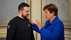 IWF-Direktorin Kristalina Georgieva diese Woche bei Präsident Wolodymyr Selenskyj in Kiew