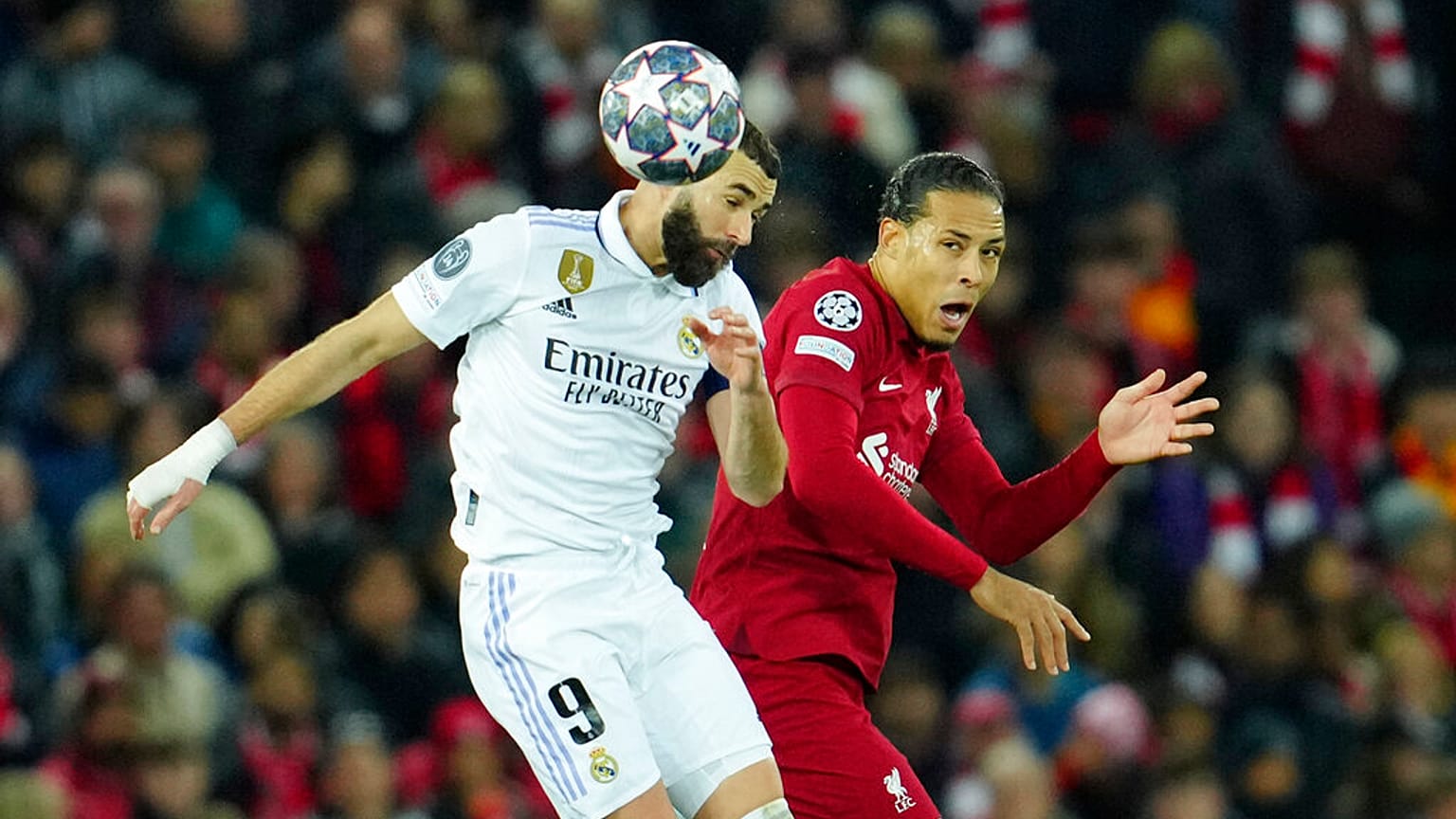 Karim Benzema és Virgil van Dijk csatája