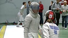 Российские фехтовальщики на тренировке