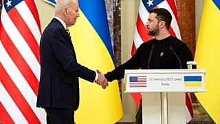 Joe Biden lors de sa rencontre avec le président Zelinsky à Kyiv