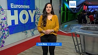 Lucía Riera presenta el informativo diario Euronews Hoy