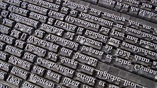 Backwards type, the principal invention behind the mechanical printing press